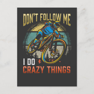 Carte Postale Crazy Mountainbike Rider Vélo Witty Biker