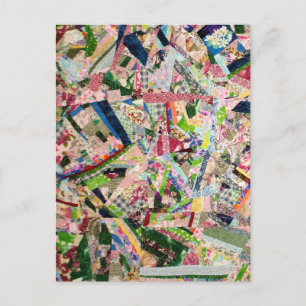 Carte Postale Crazy Quilt dans les couleurs du printemps