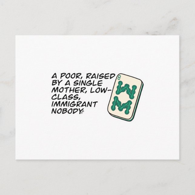 Carte Postale Crazy Rich Asians Mahjong scène citation Classic (Devant)