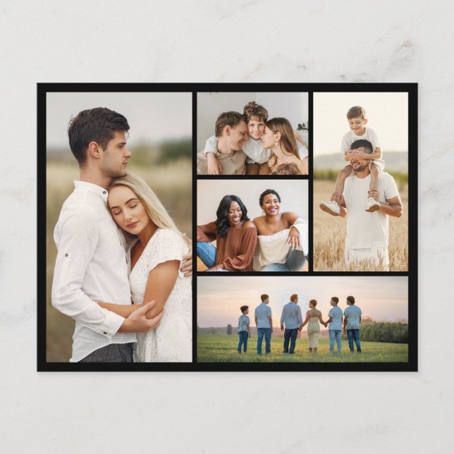 Carte Postale Create Your Own 5 Photo Collage (Devant)