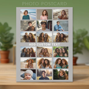 Carte Postale créateur de collage photo de 18 photos - avec 1 li