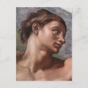 Carte Postale Création d'Adam en détail par Michelangelo