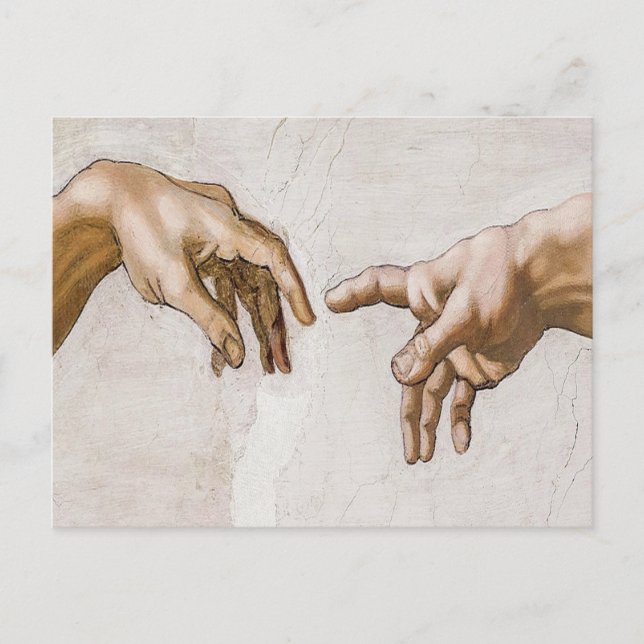 Carte Postale Creation Of Adam Sistine Chapel - Michelangelo (Devant)