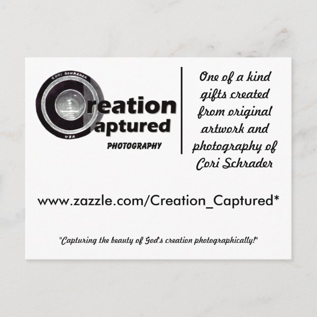 Carte postale Création photo capturée (Devant)