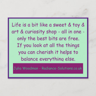 Carte postale créative 11 Chérissez le plus libre 