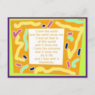 Carte postale créative 8 - Art de flux de vie