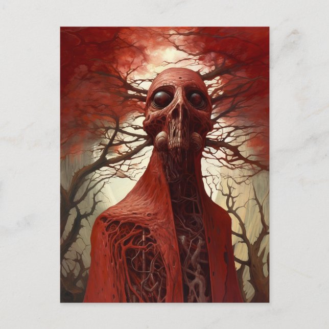 Carte Postale Créature Alien Sci-fi Horreur Art (Devant)