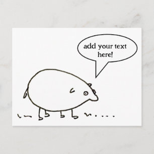 Carte Postale Créature de dessin animé personnalisable avec lége