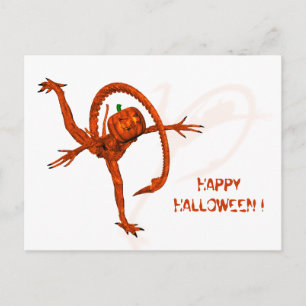 Carte Postale Créature Halloween du Citrouille Galaxy