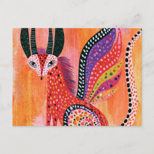 Carte Postale Créature mythique ailée Alebrije
