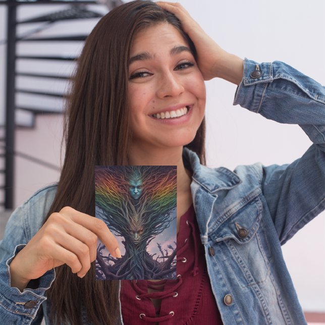 Carte Postale Créature mythique gardienne de la forêt profonde (Créateur téléchargé)