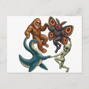 Carte Postale Créatures mystérieuses dansantes des années 90, Bi