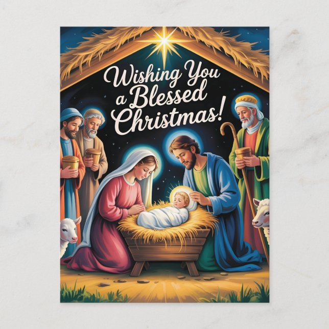 Carte Postale Crèche de Noël (Devant)