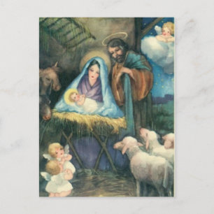 Carte postale Crèche "Ô nuit sainte"