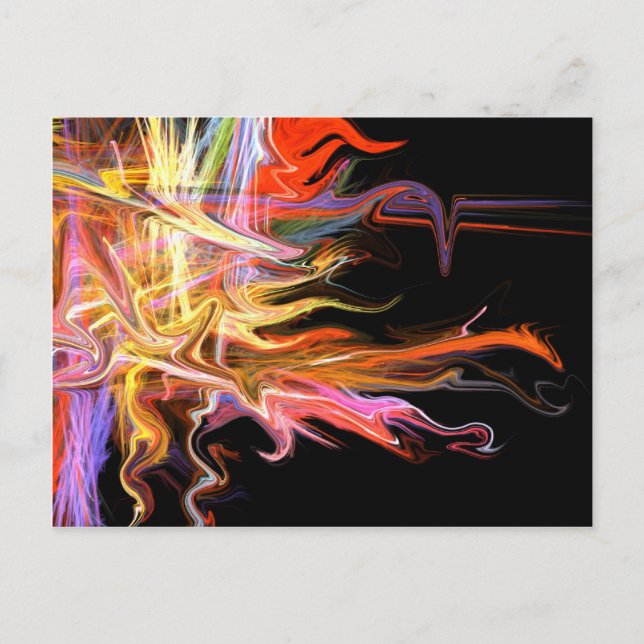 Carte Postale creepy fire icicle abstract cosmic illustration ar (Devant)