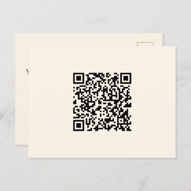 Carte Postale Créer instantanément un code QR | Modifiable blanc (Devant / Derrière)