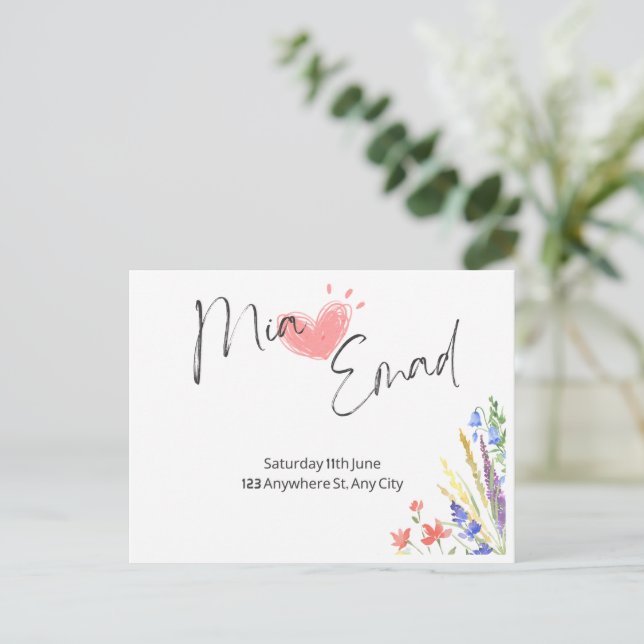 Carte Postale Créer mon invitation de mariage (Debout devant)