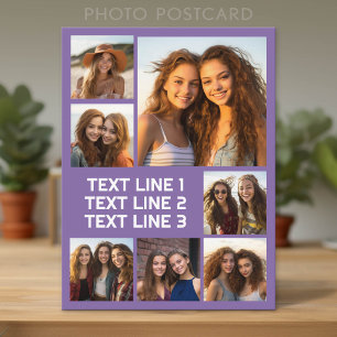 Carte Postale Créer un collage de photos personnalisé avec 7 pho
