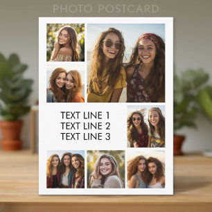 Carte Postale Créer un collage de photos personnalisé avec 7 pho