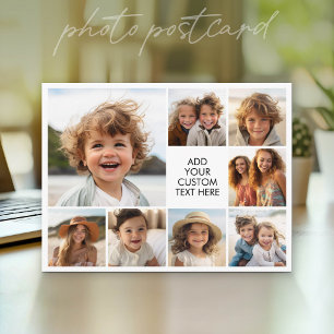 Carte Postale Créer un collage photo personnalisé avec 8 photos