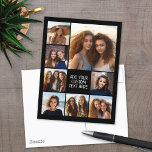 Carte Postale Créer un collage photo personnalisé avec 8 photos<br><div class="desc">Utilisez votre photo ou vos photos préférées pour faire un plaisir à garder à partager avec vos amis. Un design minimaliste avec seulement des instantanés et un bloc de texte.</div>