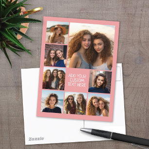 Carte Postale Créer un collage photo personnalisé avec 8 photos
