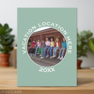 Carte Postale Créer un souvenir de vacances avec photo et texte