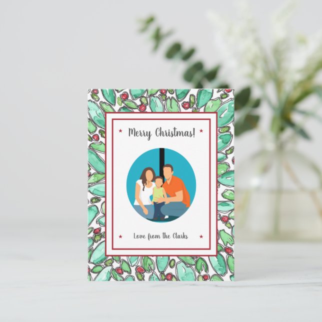 Carte Postale Créer votre propre photo Ajouter photo Noël Custom (Debout devant)