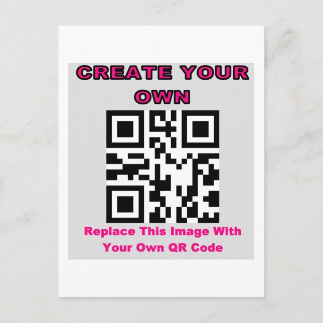 CARTE POSTALE CRÉER VOTRE PROPRE PRODUIT QR CODE (Devant)