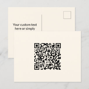 Carte Postale Créez instantanément un code QR Blanc cassé modi
