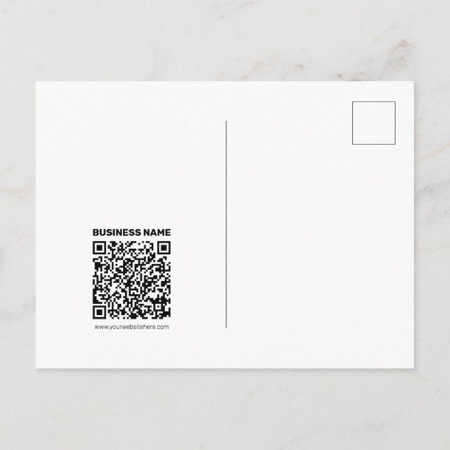 Carte Postale Créez instantanément un code QR pour n'importe que (Dos)