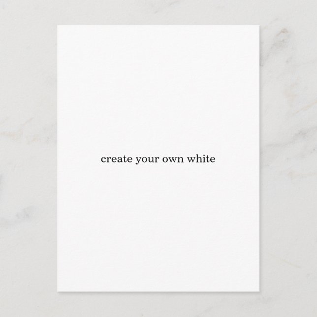 Carte Postale créez votre propre blanc  (Devant)