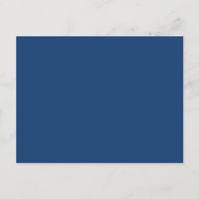Carte Postale Créez votre propre bleu foncé simple (Devant)