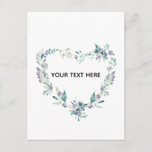 Carte Postale Créez votre propre bordure florale d'amour