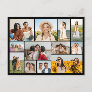 Carte Postale Créez votre propre collage de 12 photos