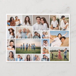 Carte Postale Créez votre propre collage de 20 photos