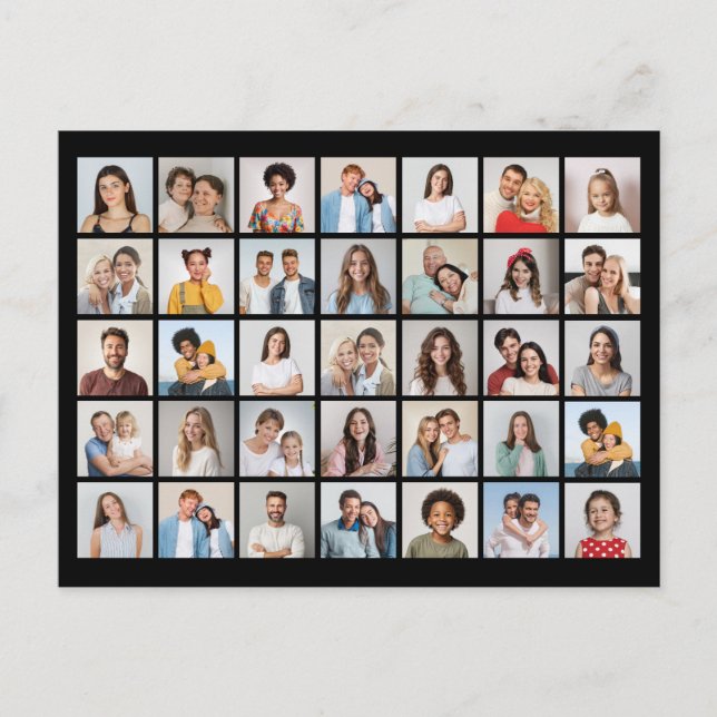 Carte Postale Créez votre propre collage de 35 photos (Devant)