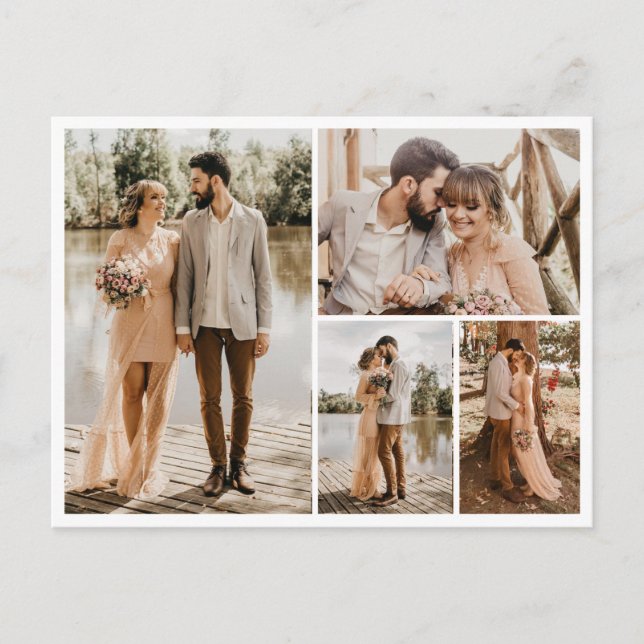 Carte Postale Créez votre propre collage de 4 photos (Devant)