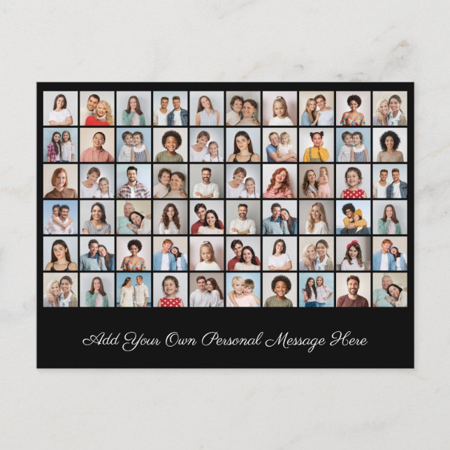 Carte Postale Créez Votre Propre Collage De 60 Photos Ajoutez Vo (Devant)