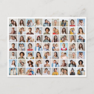 Carte Postale Créez votre propre collage de 63 photos