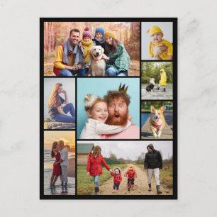 Carte Postale Créez votre propre collage de 8 photos 