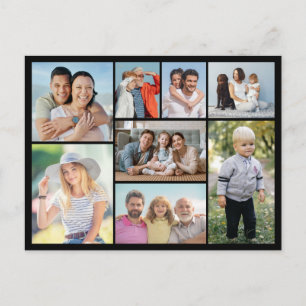 Carte Postale Créez votre propre collage de 8 photos 