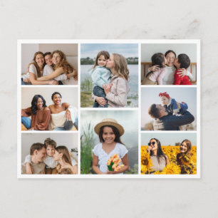 Carte Postale Créez votre propre collage de 8 photos