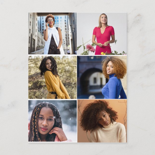 Carte Postale Créez votre propre collection photo de 6 personnes (Devant)