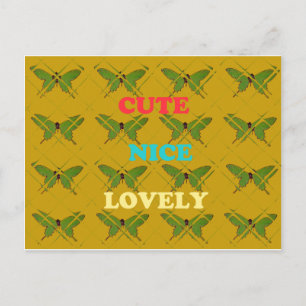 Carte Postale Créez Votre Propre Cute Nice Beau Papillon Vintage