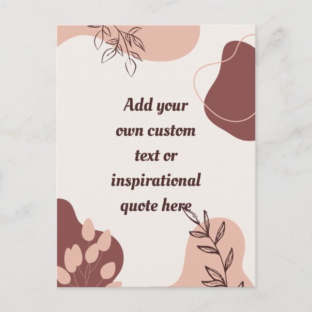 Carte Postale Créez votre propre devis de motivation Abstraite B (Devant)