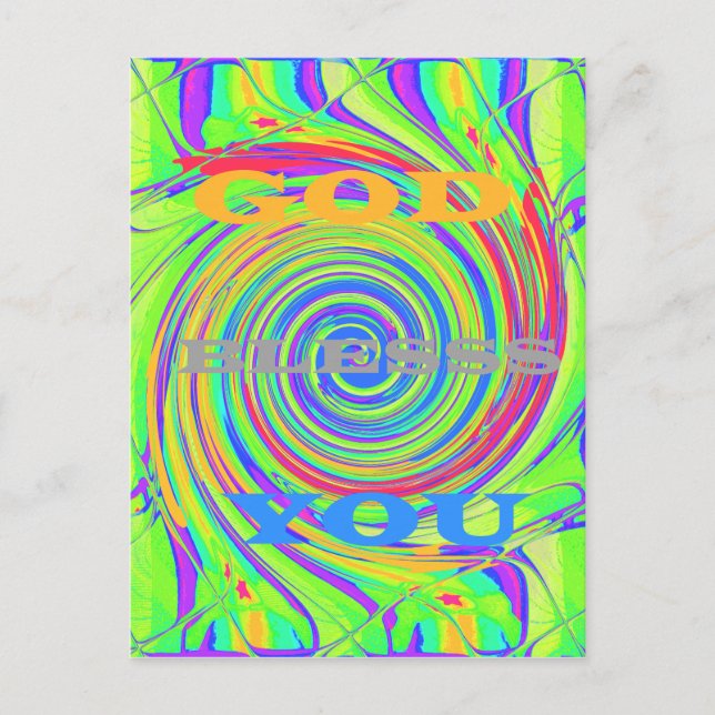 Carte Postale Créez votre propre Dieu Bénissez-vous un texte ins (Devant)