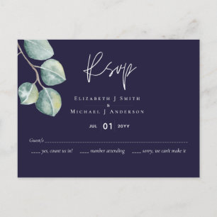 Carte Postale Créez Votre Propre Eucalyptus Blanc de la Marine R