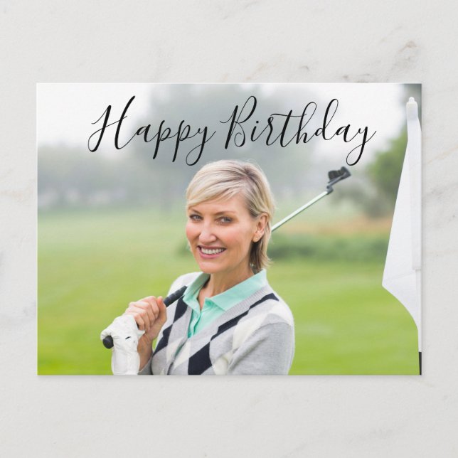 Carte Postale Créez Votre Propre Joyeux Anniversaire au golfeur  (Devant)
