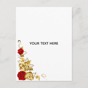 Carte Postale Créez Votre Propre Rose Bleue Élégante